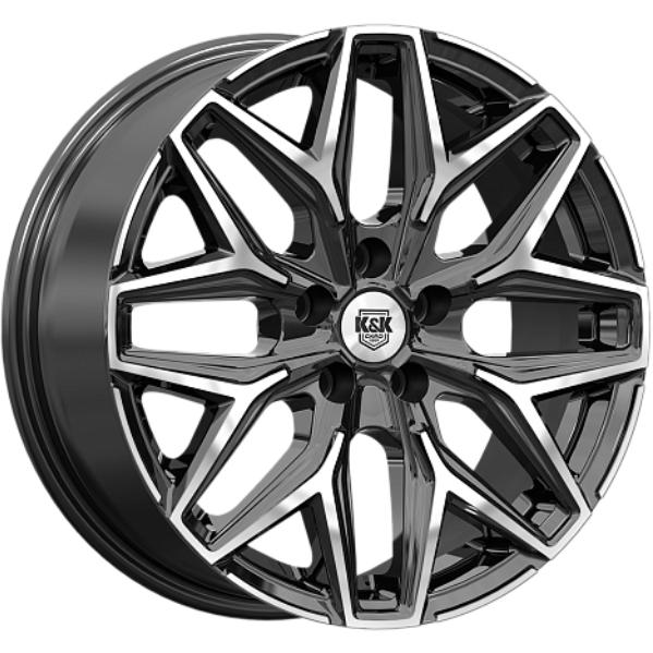 Диски K&K Ариус 7x17 4*108 ET20 DIA65.1 Алмаз черный Литой купить с бесплатной доставкой в пункты выдачи в Петербурге