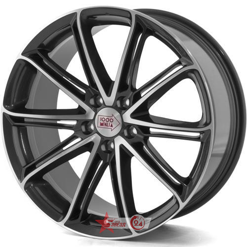 Диски 1000 Miglia MM1007 8.5x20 5*114.3 ET42 DIA72.6 Dark Anthracite Polished Литой купить с бесплатной доставкой в пункты выдачи в Петербурге