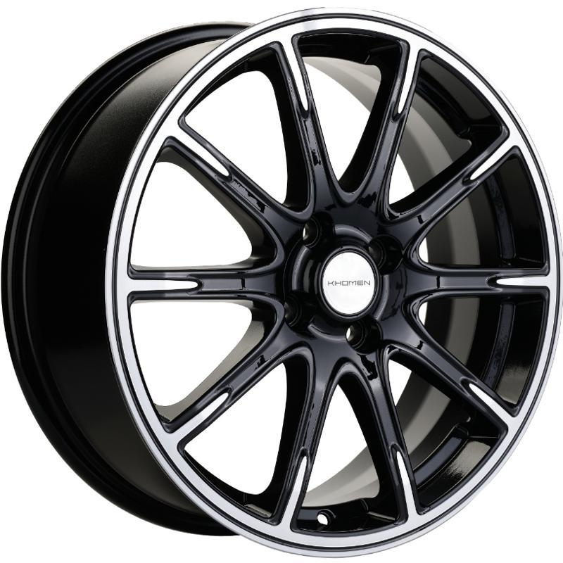 Диски Khomen KHW 1707 6.5x17 4*100 ET50 DIA60.1 Black-FP Литой купить с бесплатной доставкой в пункты выдачи в Петербурге