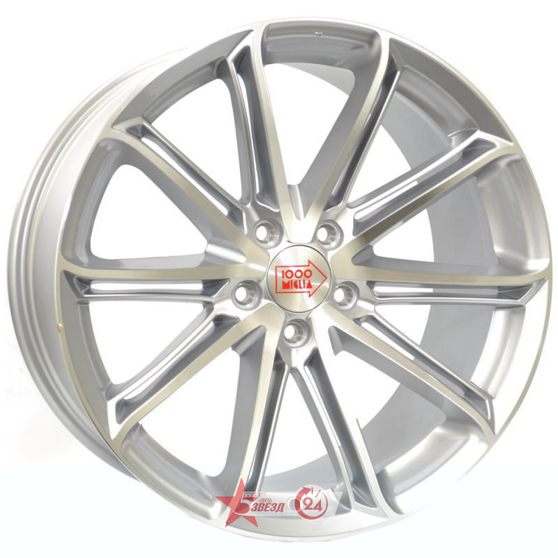 Диски 1000 Miglia MM1007 8.5x20 5*112 ET32 DIA66.6 Silver Gloss Polished Литой купить с бесплатной доставкой в пункты выдачи в Петербурге