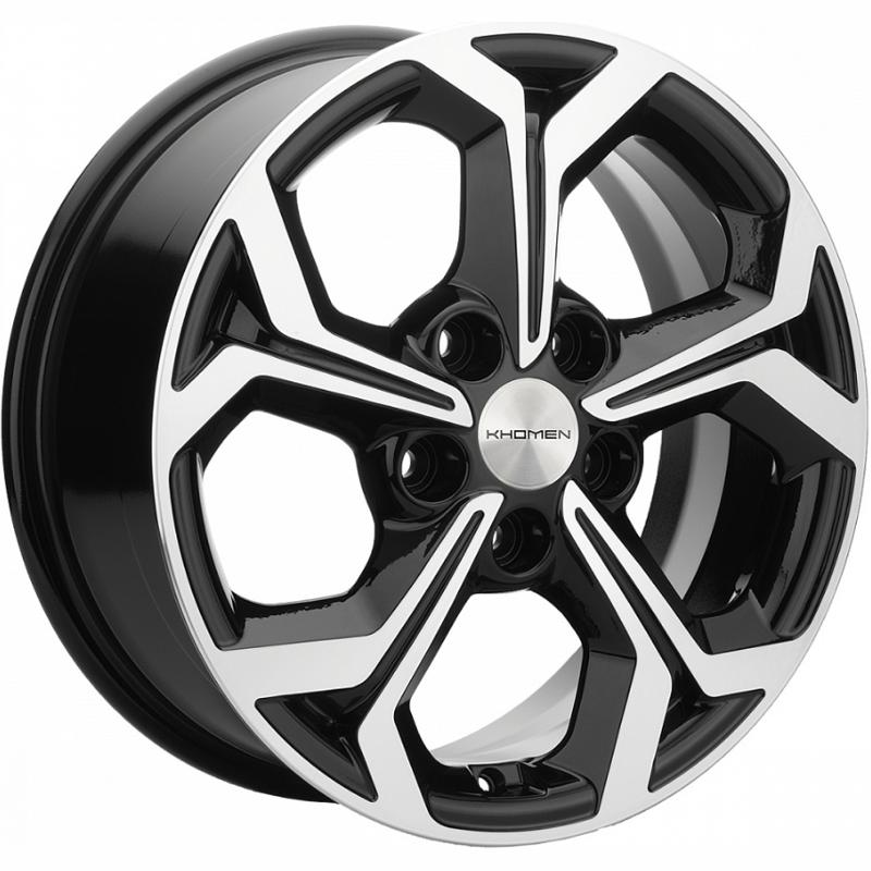 Диски Khomen KHW 1606 6.5x16 5*114.3 ET43 DIA67.1 Black-FP Литой купить с бесплатной доставкой в пункты выдачи в Петербурге