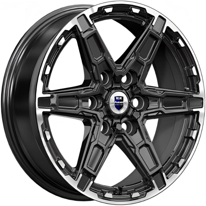Диски K&K Дистрикт 8x18 6*114.3 ET46 DIA67.1 Черный бриллиант Литой купить с бесплатной доставкой в пункты выдачи в Петербурге