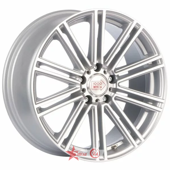 Диски 1000 Miglia MM1005 7.5x17 5*108 ET40 DIA63.3 Matt Silver Polished Литой купить с бесплатной доставкой в пункты выдачи в Петербурге